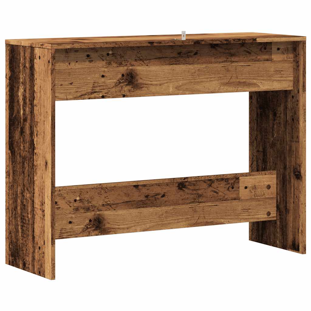 vidaXL Mesa consola madera ingeniería madera envejecida 100x35x76,5 cm