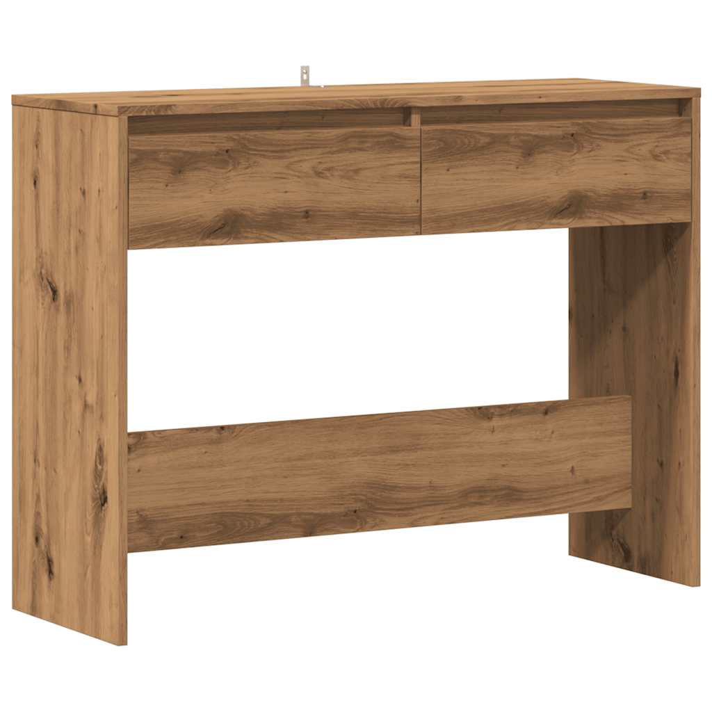 vidaXL Mesa consola madera ingeniería roble artesanal 100x35x76,5 cm