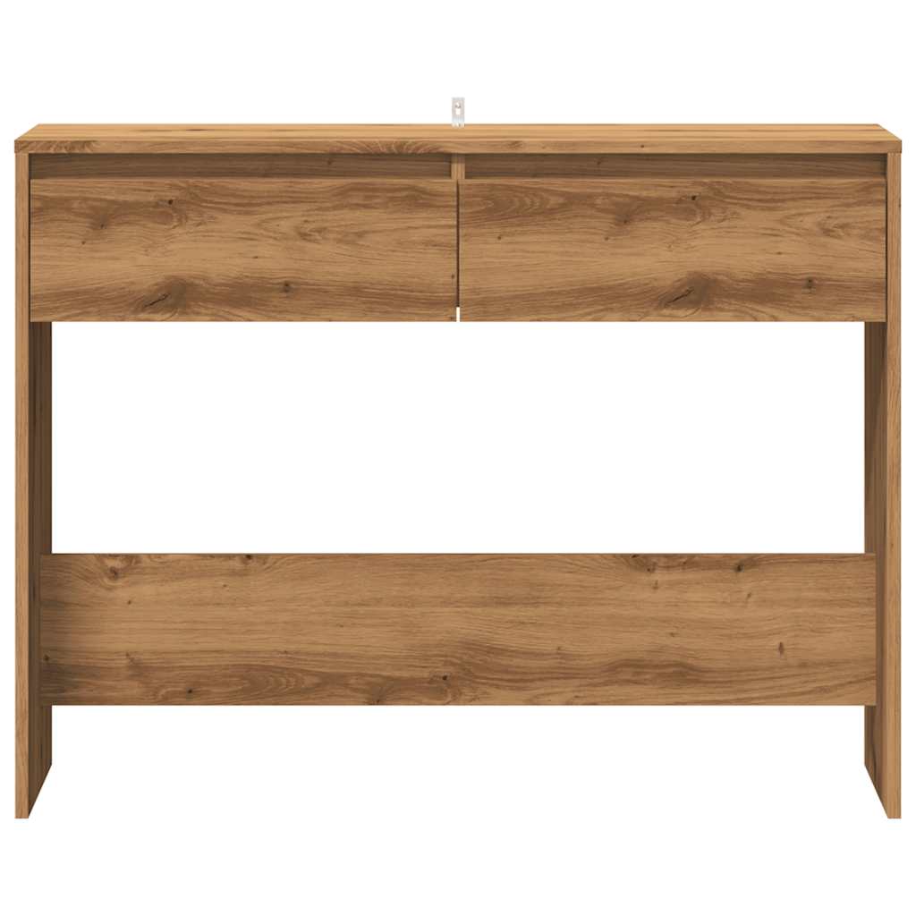 vidaXL Mesa consola madera ingeniería roble artesanal 100x35x76,5 cm