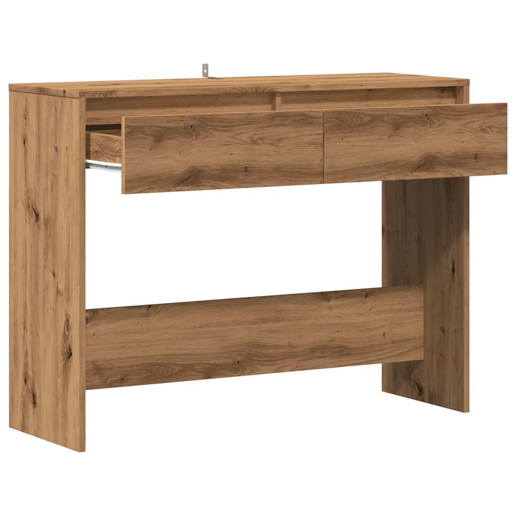 vidaXL Mesa consola madera ingeniería roble artesanal 100x35x76,5 cm