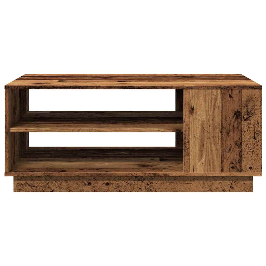 vidaXL Mesa de centro madera ingeniería madera envejecida 102x55x43 cm