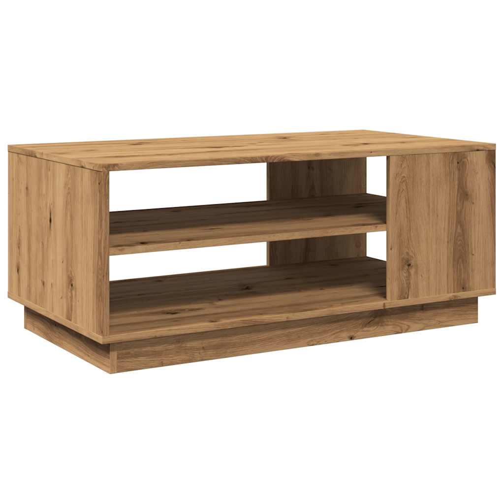 vidaXL Mesa de centro madera de ingeniería roble artisan 102x55x43 cm