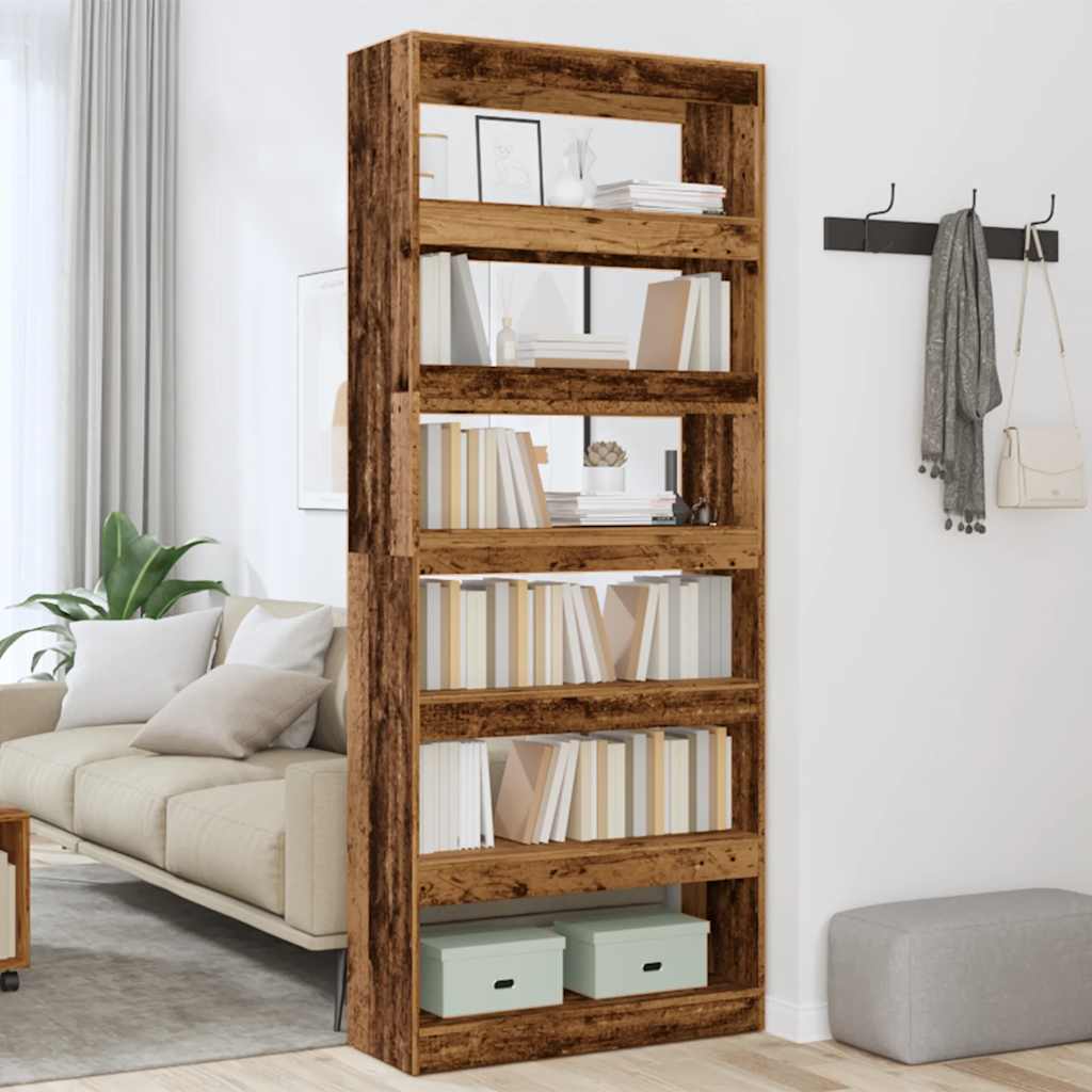 vidaXL Librería/Biblioteca de madera antigua 80x30x198 cm