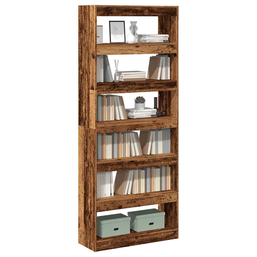 vidaXL Librería/Biblioteca de madera antigua 80x30x198 cm