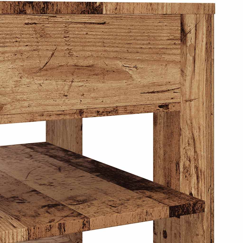 vidaXL Mesa de centro madera de ingeniería madera antigua 55,5x55x45cm