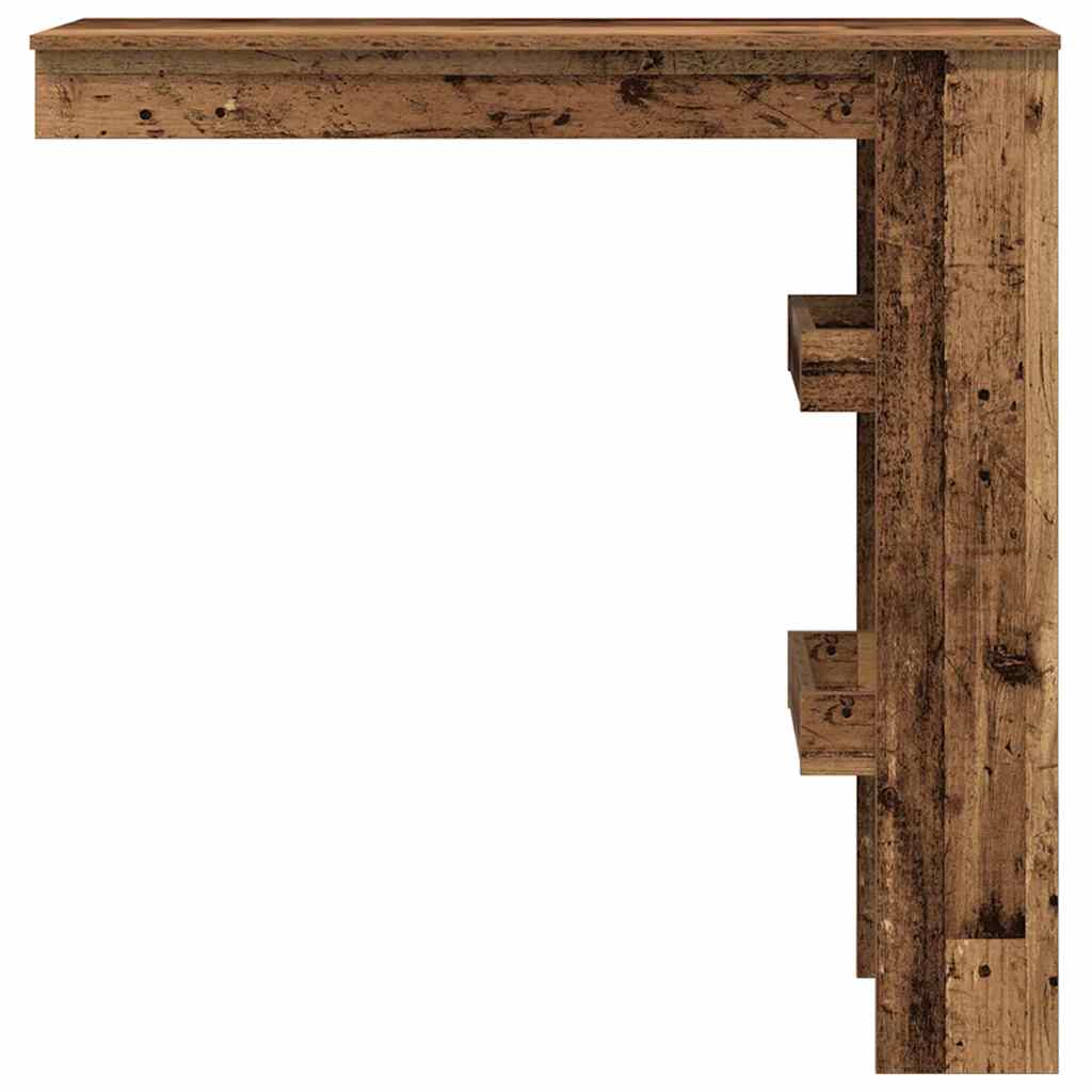 vidaXL Mesa de bar de pared madera contrachapada envejecida