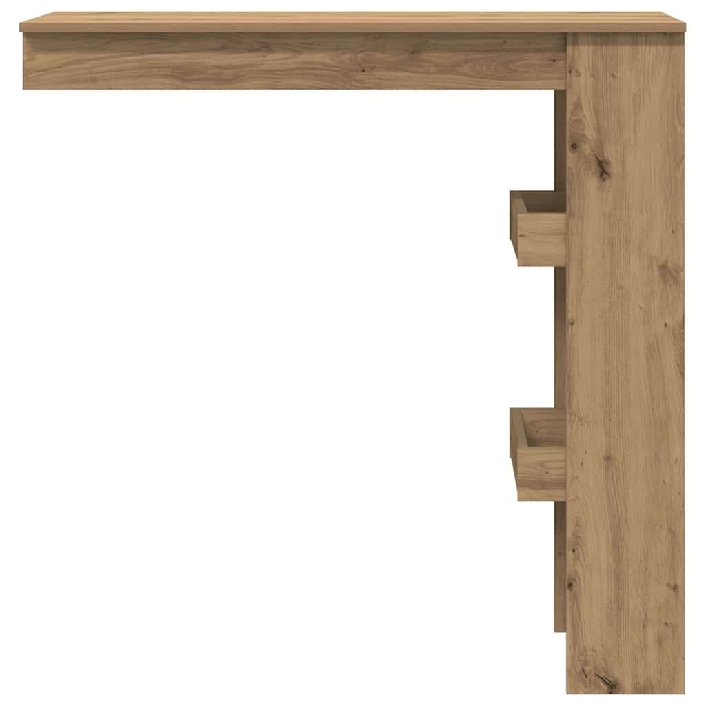 vidaXL Mesa de bar de pared contrachapada roble artisan 102x45x103,5cm