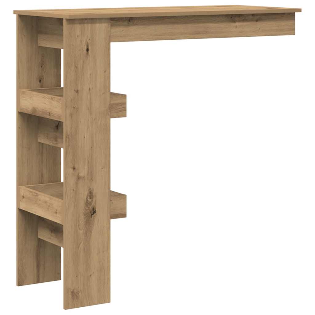 vidaXL Mesa de bar de pared contrachapada roble artisan 102x45x103,5cm