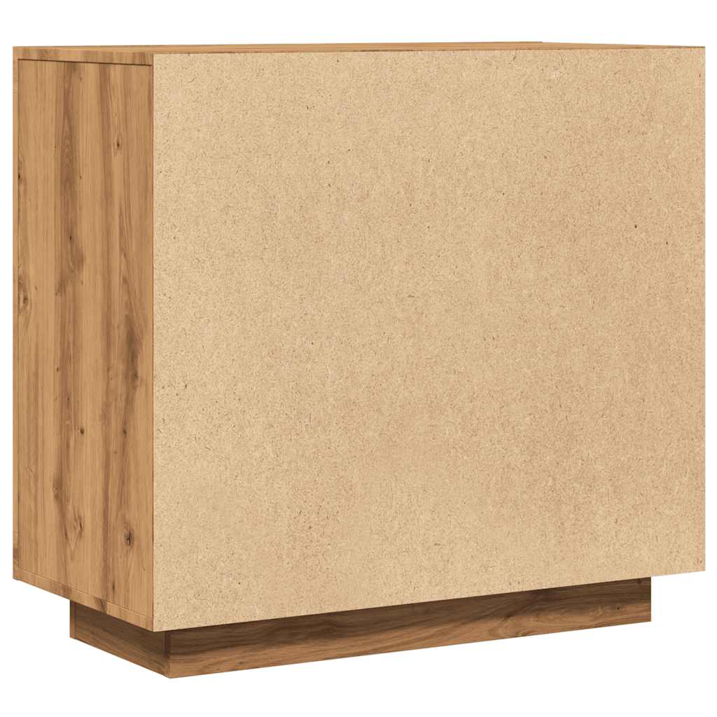 vidaXL Aparador madera contrachapada roble artisian 80x40x75 cm