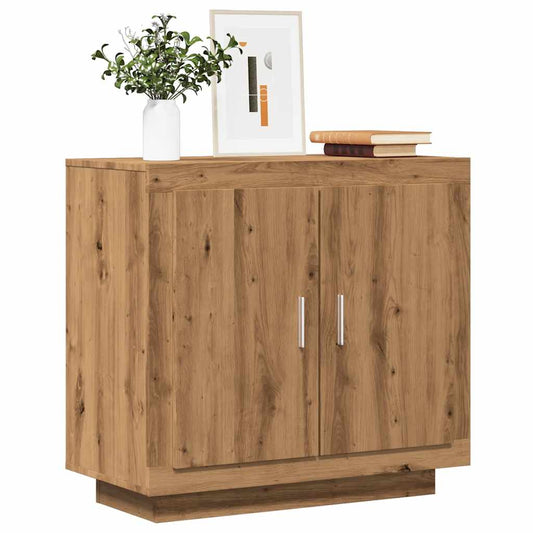 vidaXL Aparador madera contrachapada roble artisian 80x40x75 cm