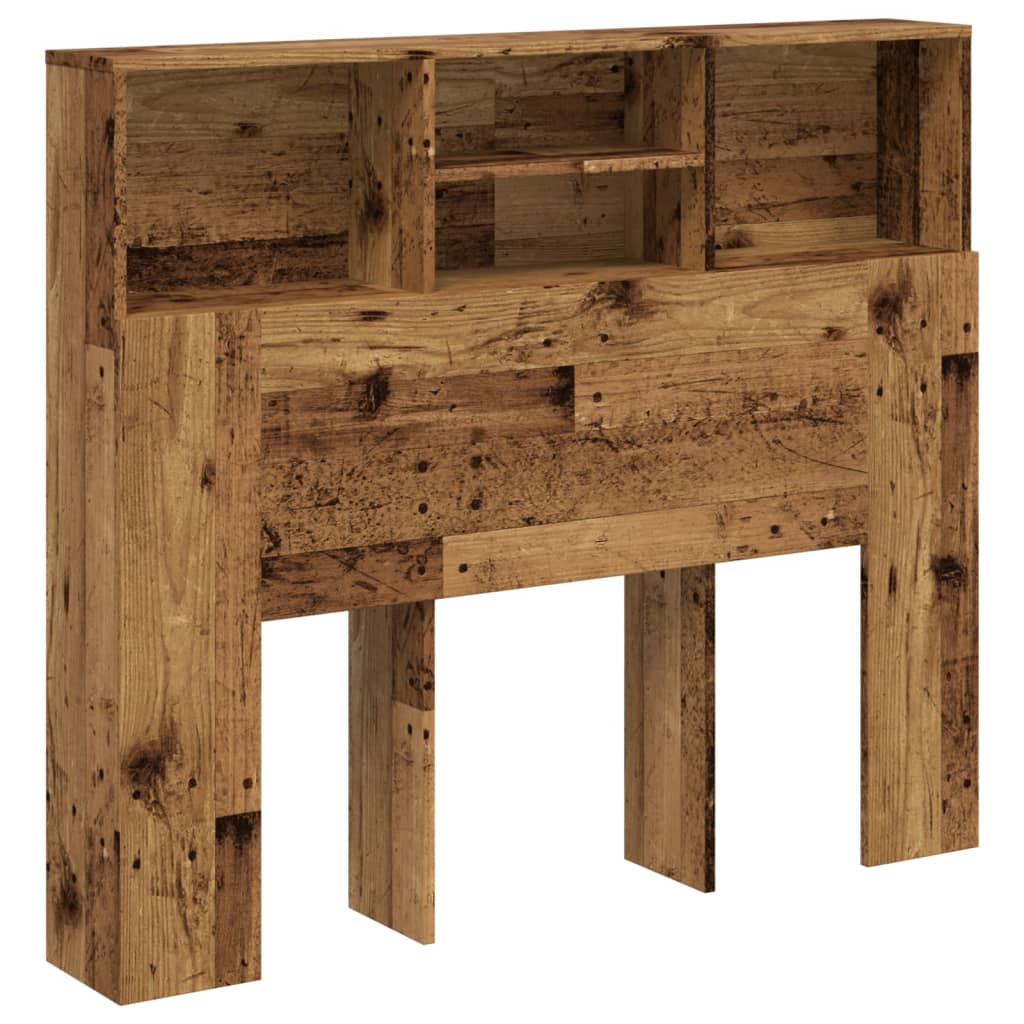 vidaXL Cabecero armario madera ingeniería envejecida 120x19x103,5 cm