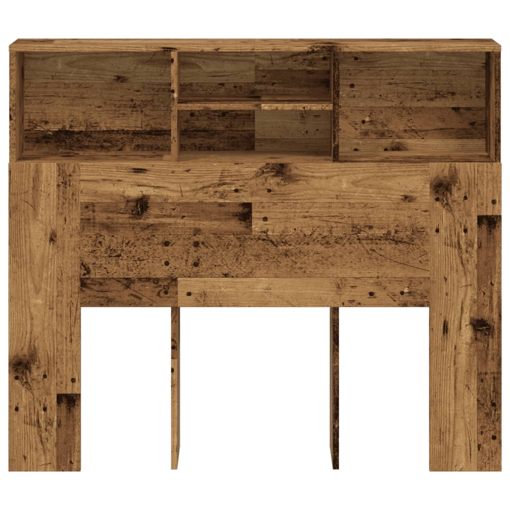 vidaXL Cabecero armario madera ingeniería envejecida 120x19x103,5 cm