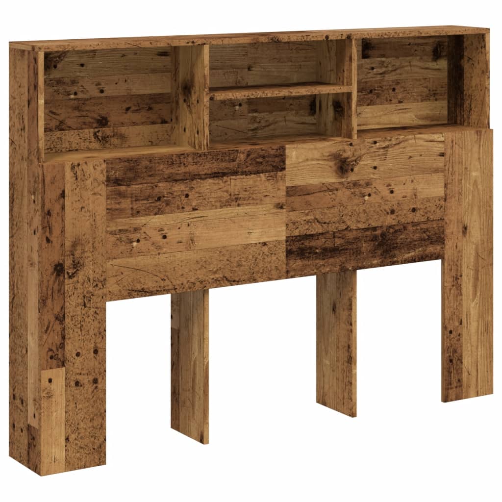 vidaXL Mueble cabecero madera envejecida 140x19x103,5 cm