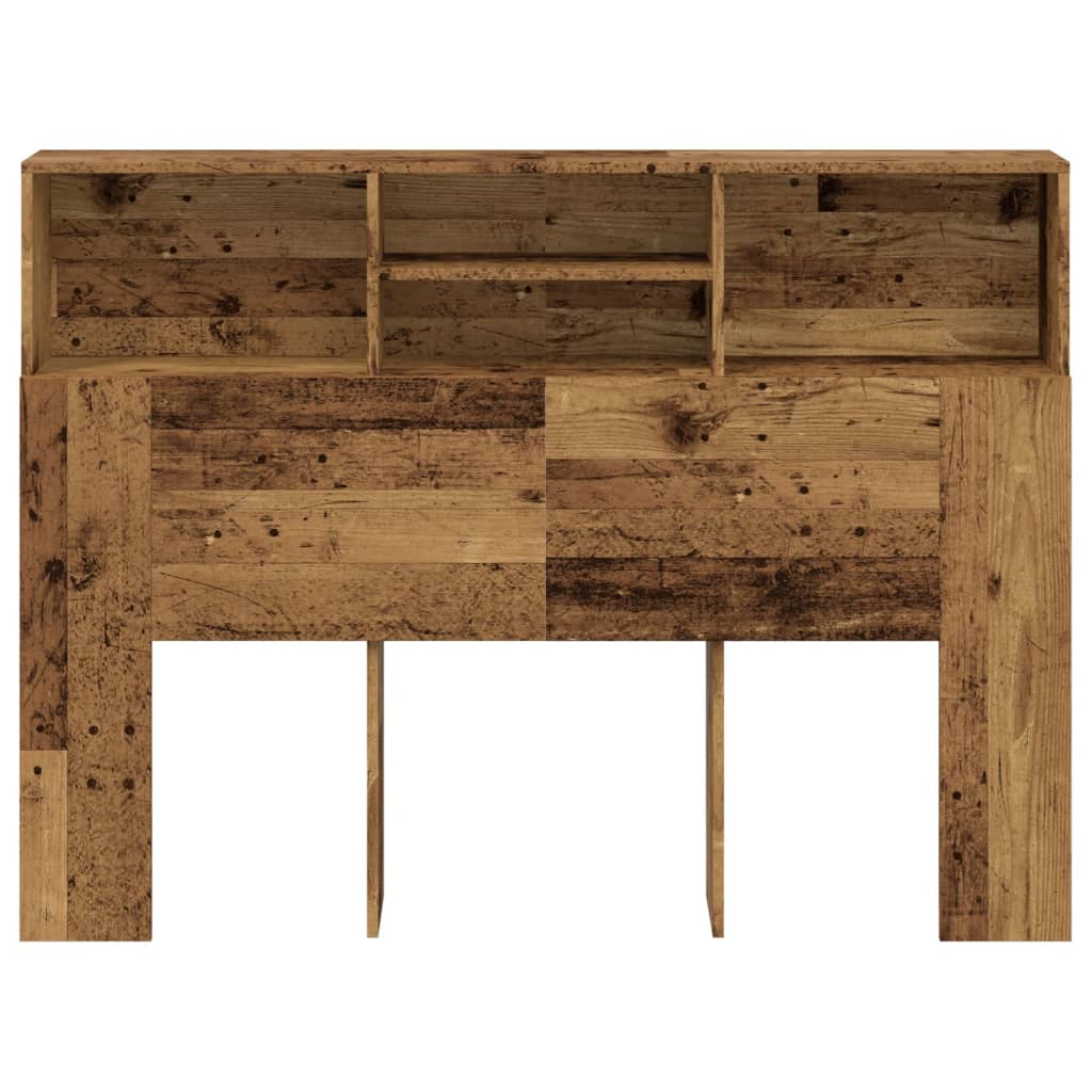 vidaXL Mueble cabecero madera envejecida 140x19x103,5 cm