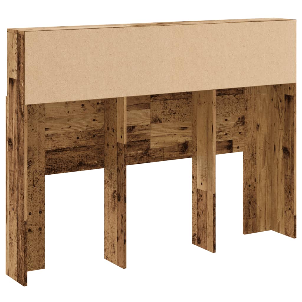 vidaXL Mueble cabecero madera envejecida 140x19x103,5 cm