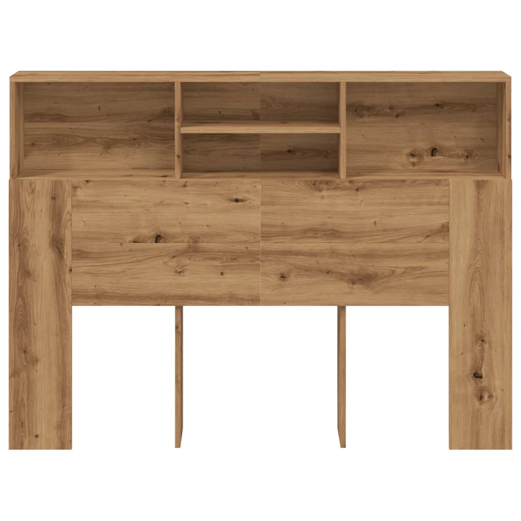 vidaXL Mueble cabecero roble artisan 140x19x103,5 cm