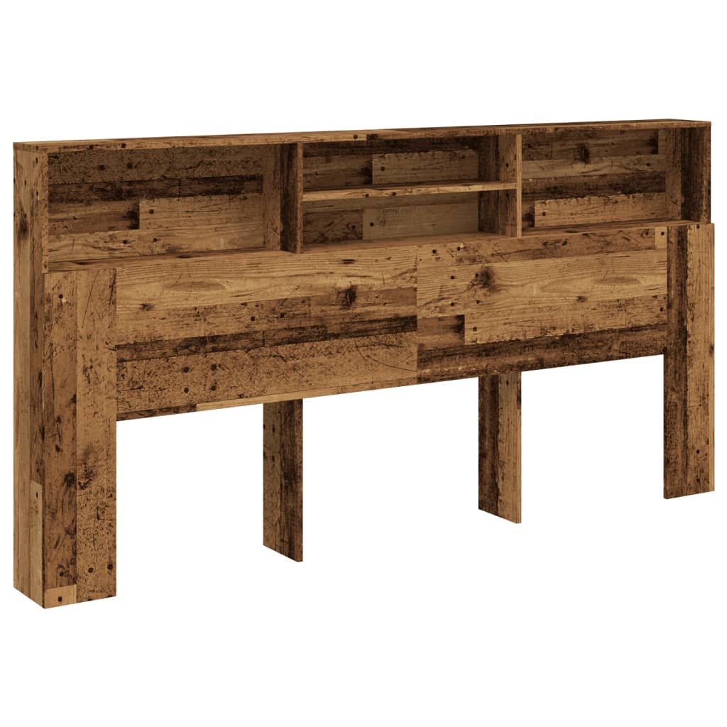 vidaXL Cabecero armario madera ingeniería envejecida 200x19x103,5 cm