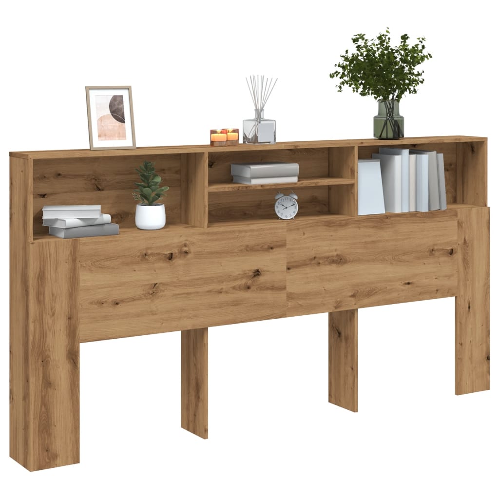 vidaXL Cabecero armario madera roble artisian 200x19x103,5 cm