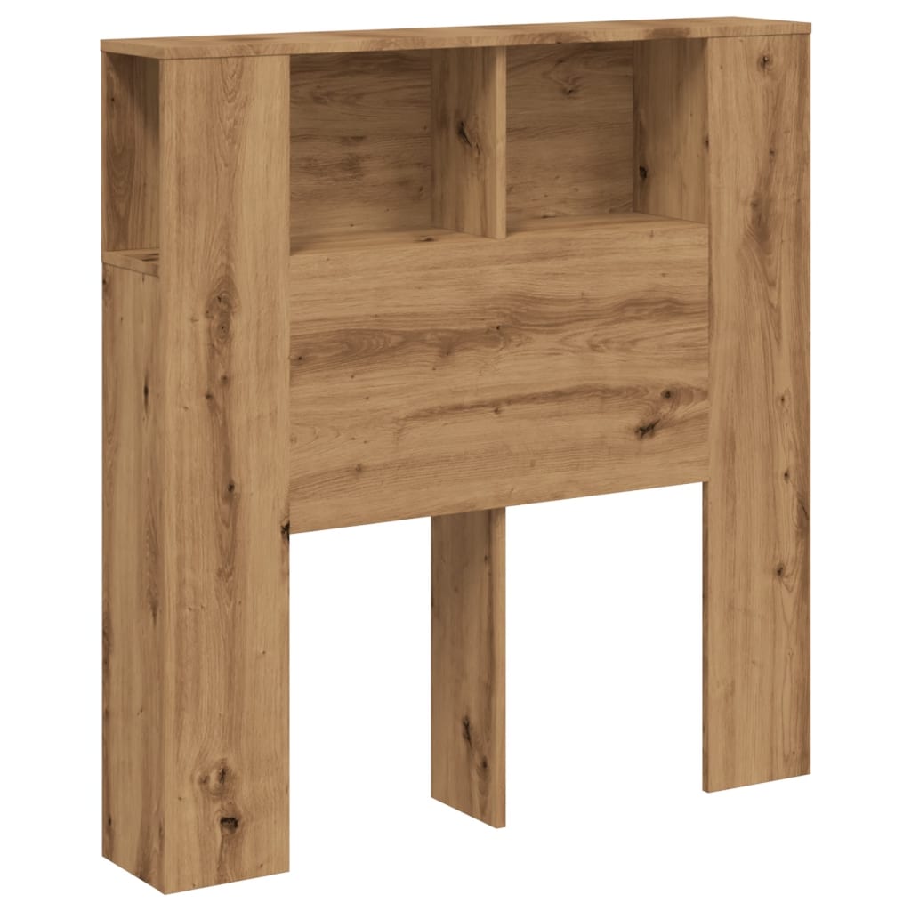 vidaXL Cabecero armario madera ingeniería roble artisan 100x19x104,5cm