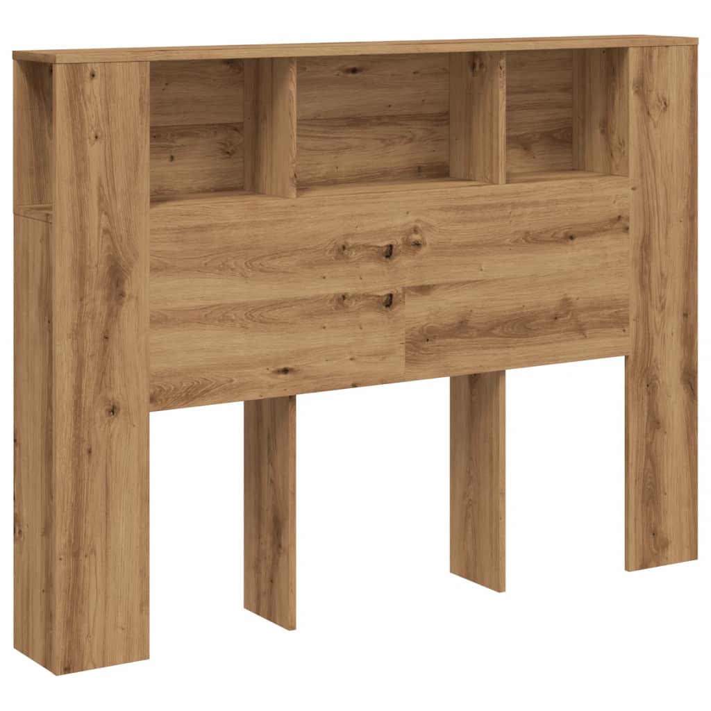 vidaXL Cabecero armario madera roble artisan 140x18,5x102,5 cm