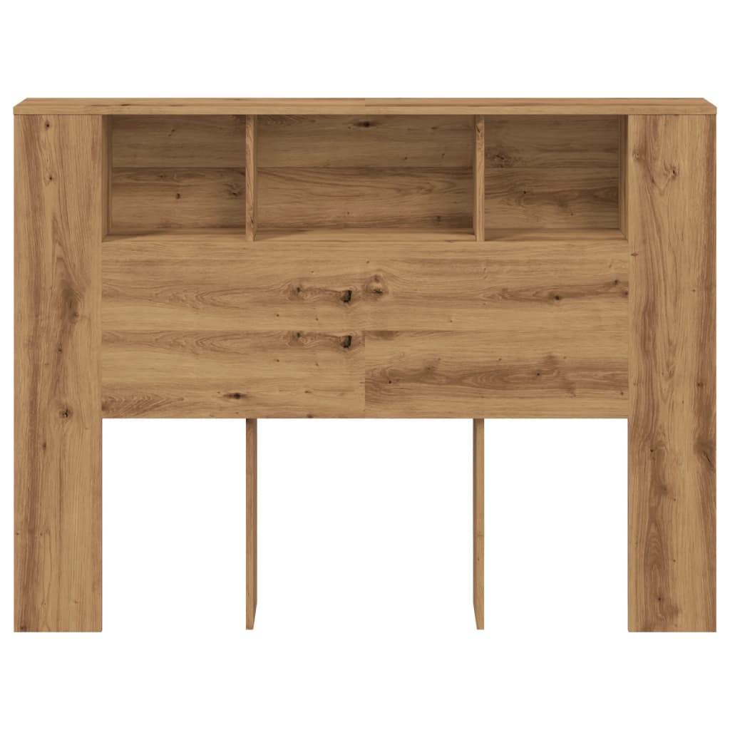 vidaXL Cabecero armario madera roble artisan 140x18,5x102,5 cm