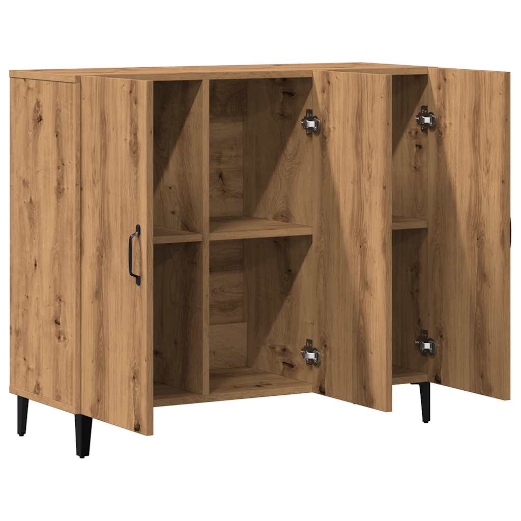 vidaXL Aparador de madera de ingeniería roble artisan 90x34x80 cm