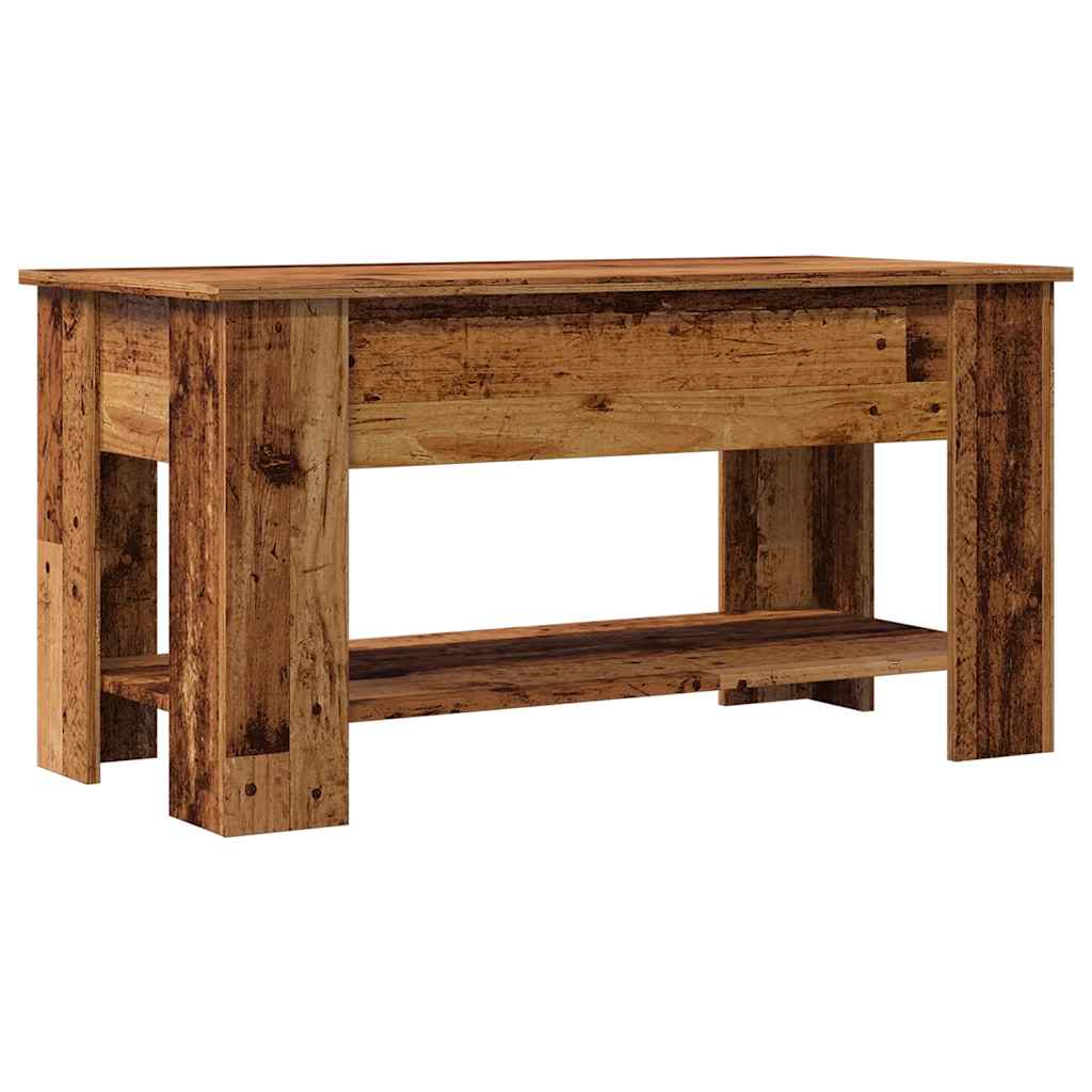 vidaXL Mesa de centro madera de ingeniería madera vieja 101x49x52 cm