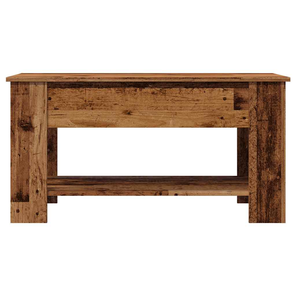 vidaXL Mesa de centro madera de ingeniería madera vieja 101x49x52 cm