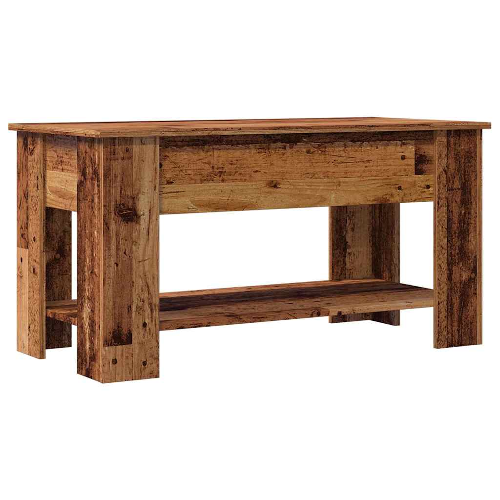 vidaXL Mesa de centro madera de ingeniería madera vieja 101x49x52 cm