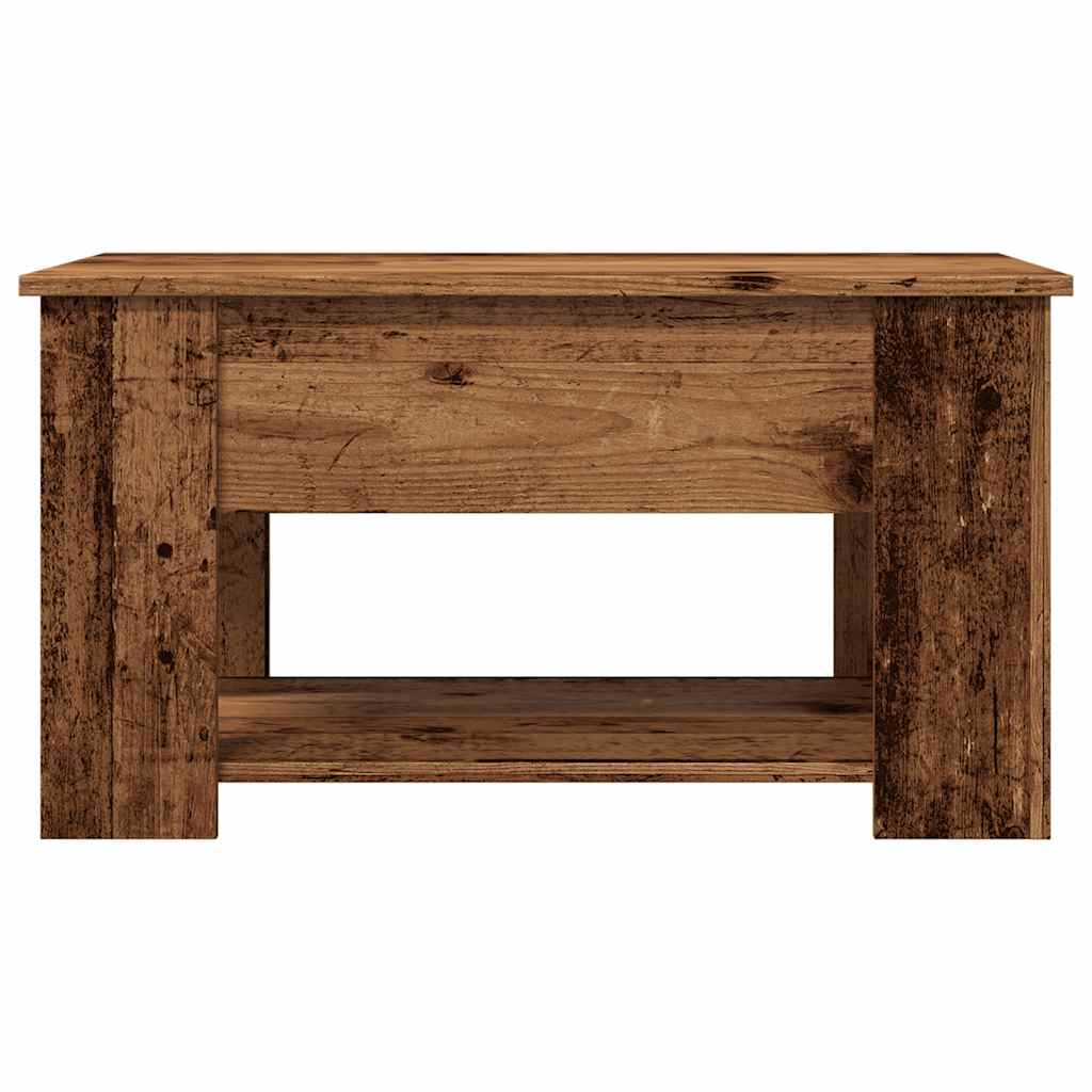 vidaXL Mesa de centro madera de ingeniería madera antigua 79x49x41 cm