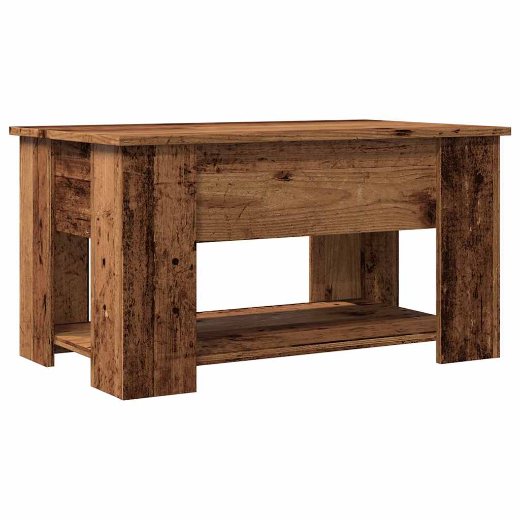 vidaXL Mesa de centro madera de ingeniería madera antigua 79x49x41 cm