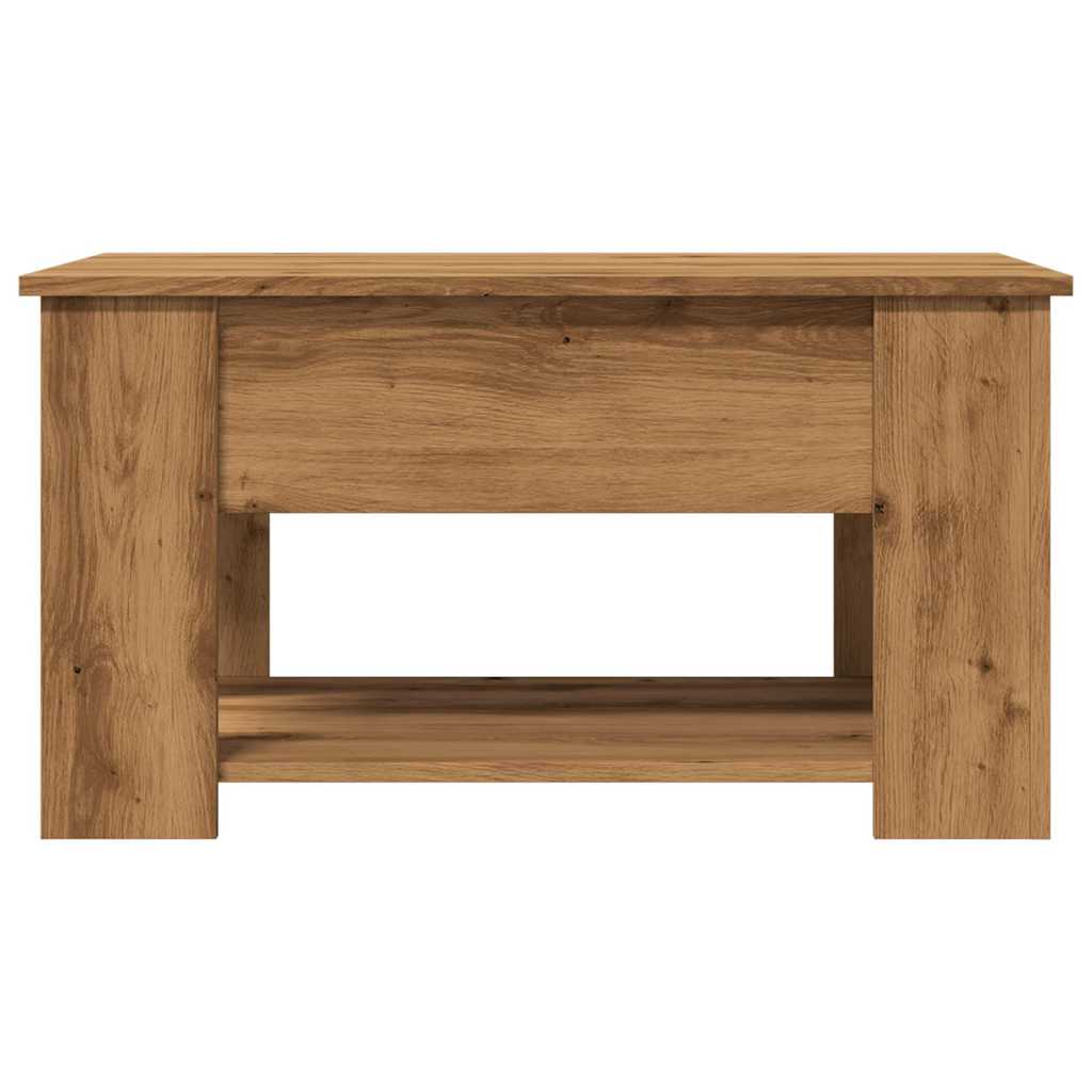 vidaXL Mesa de centro madera de ingeniería roble artesanal 79x49x41 cm