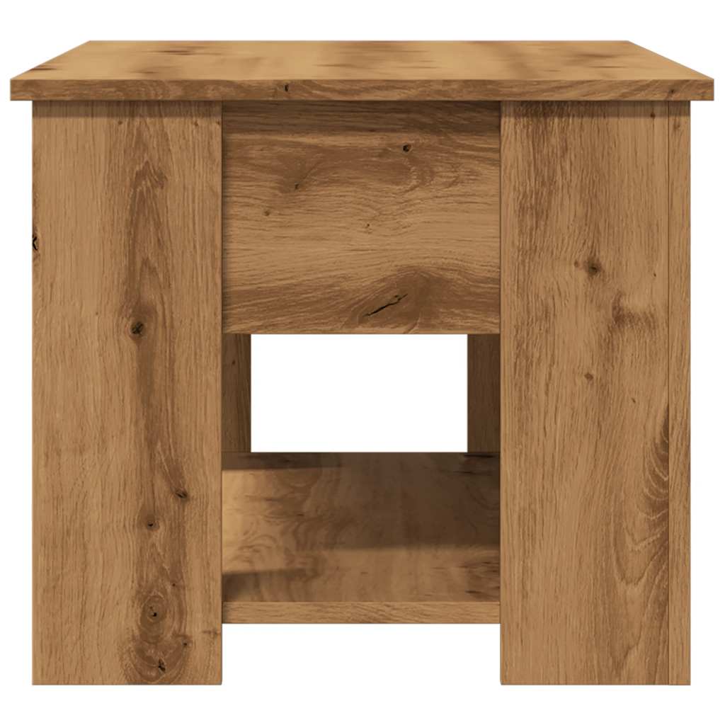 vidaXL Mesa de centro madera de ingeniería roble artesanal 79x49x41 cm