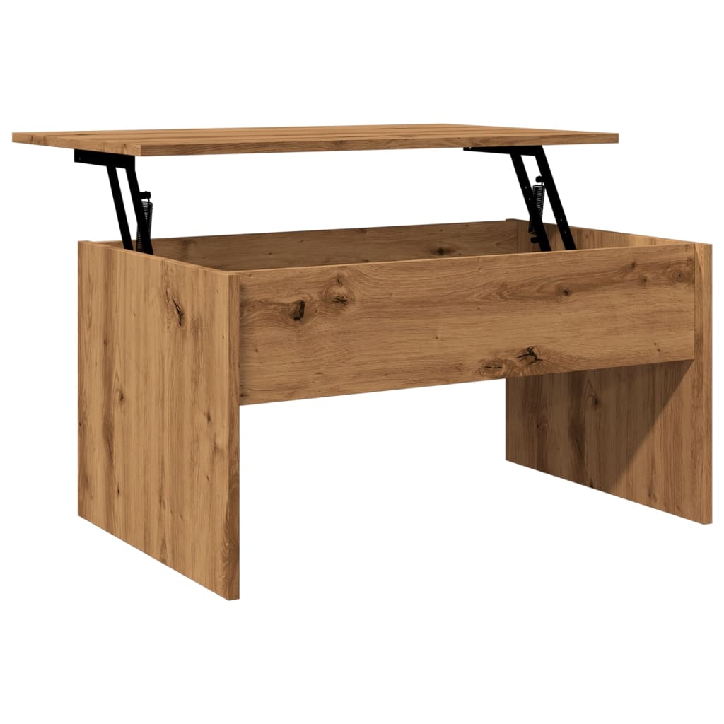 vidaXL Mesa de centro madera ingeniería roble artisan 80x50,5x41,5 cm