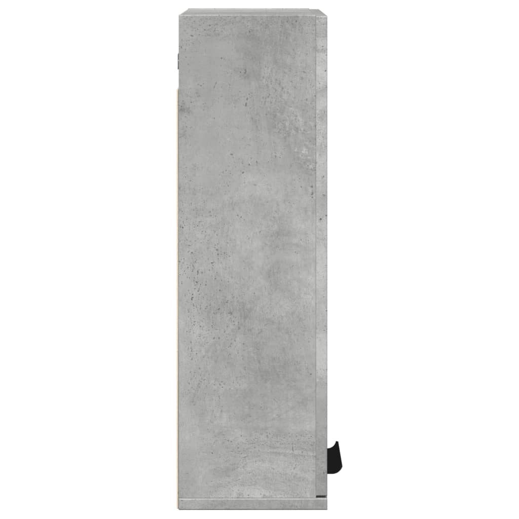 vidaXL Armario de baño de pared gris hormigón 32x20x67 cm