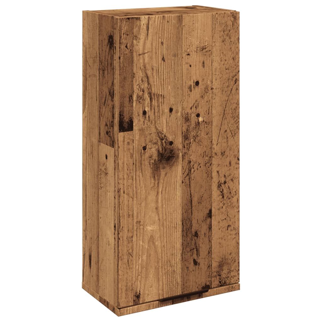 vidaXL Armario de baño de pared madera envejecida 32x20x67 cm