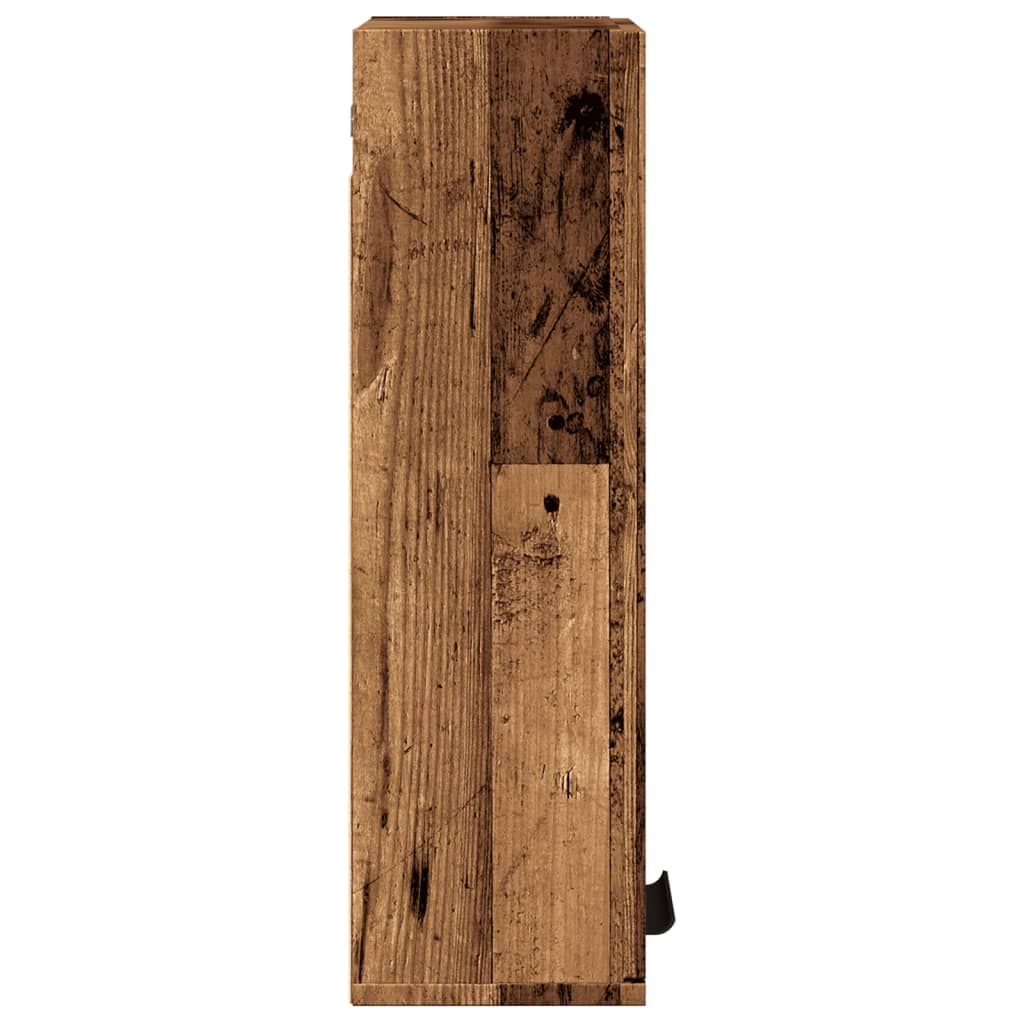 vidaXL Armario de baño de pared madera envejecida 32x20x67 cm