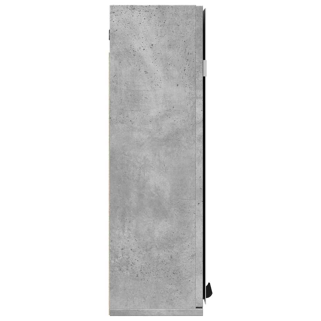 vidaXL Armario de espejo de baño contrachapada gris 64x20x66,5 cm