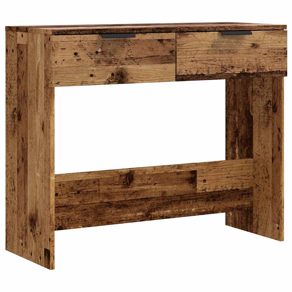 vidaXL Mesa consola madera contrachapada envejecida 90x36x75 cm