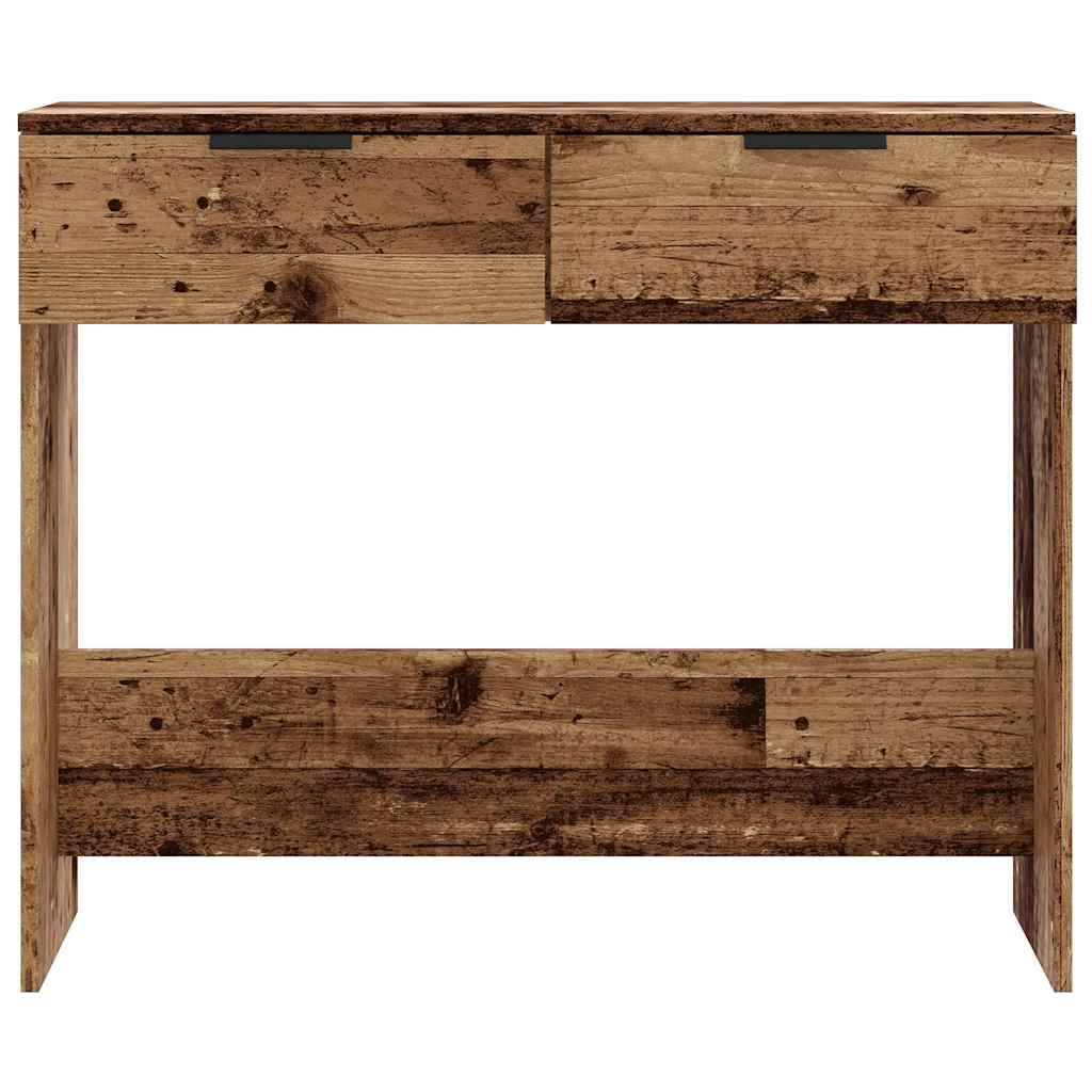 vidaXL Mesa consola madera contrachapada envejecida 90x36x75 cm