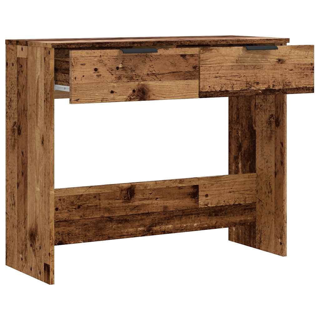 vidaXL Mesa consola madera contrachapada envejecida 90x36x75 cm