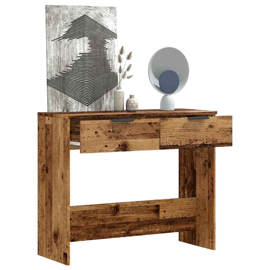 vidaXL Mesa consola madera contrachapada envejecida 90x36x75 cm