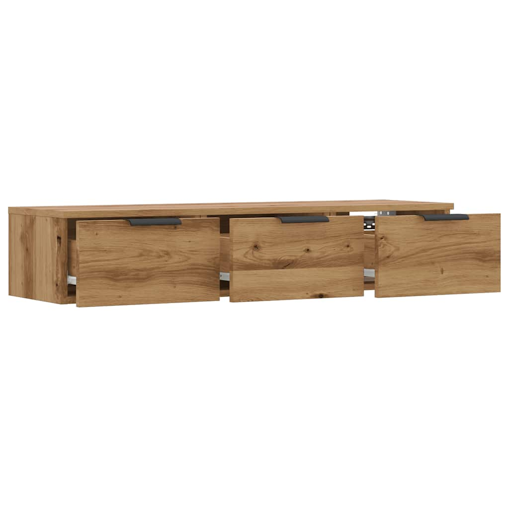 vidaXL Armario de pared madera ingeniería roble artesano 102x30x20cm