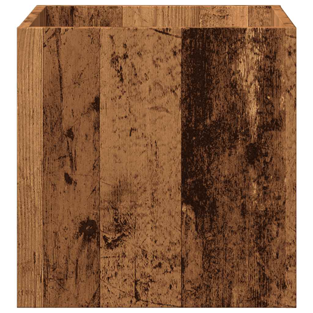 vidaXL Jardinera de madera contrachapada madera vieja 40x40x40 cm