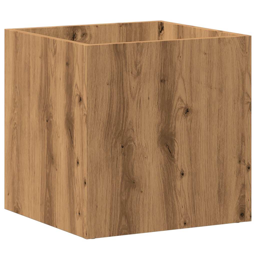 vidaXL Jardinera de madera contrachapada roble artesanal 40x40x40 cm