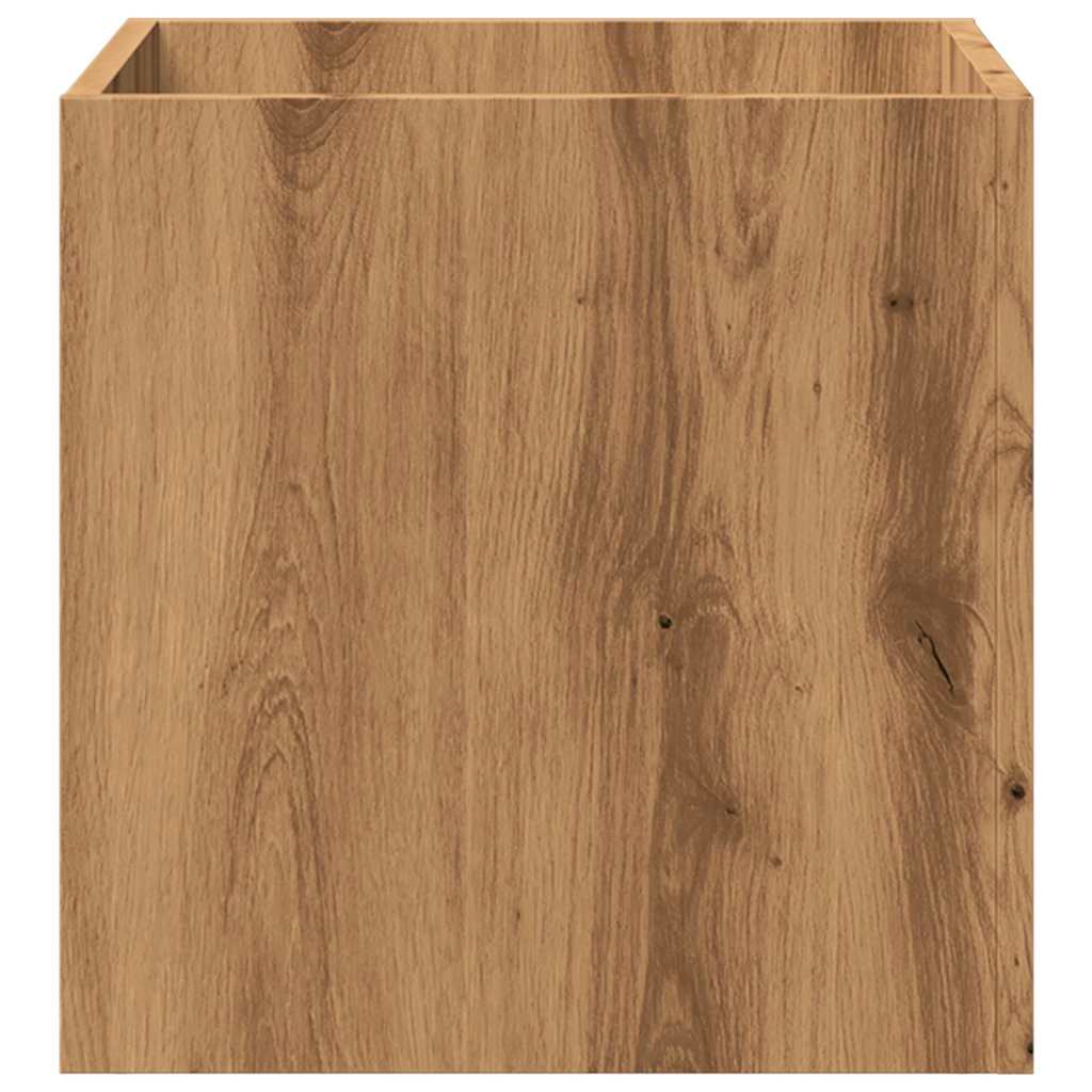 vidaXL Jardinera de madera contrachapada roble artesanal 40x40x40 cm