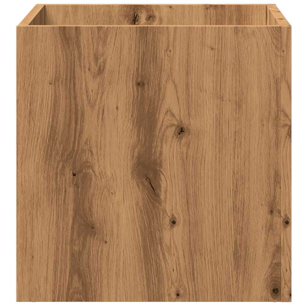 vidaXL Jardinera de madera contrachapada roble artesanal 40x40x40 cm