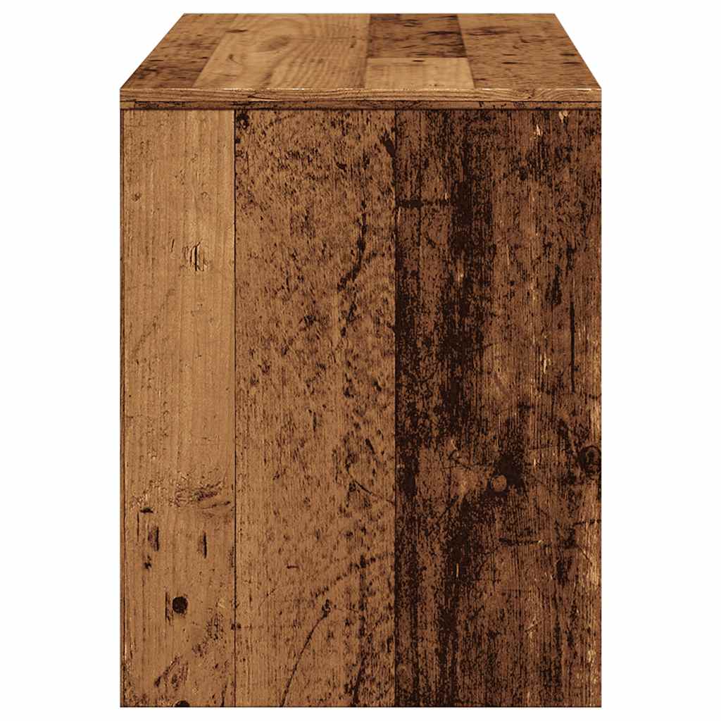 vidaXL Taburete vestidor madera contrachapada madera vieja 70x35x45 cm