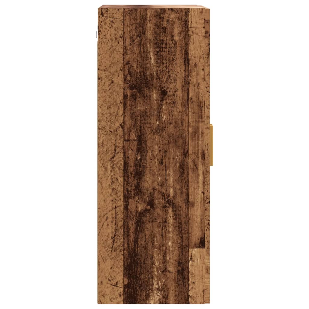 vidaXL Armario de pared colgante madera envejecida 69,5x34x90 cm