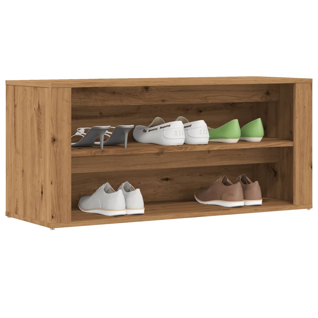 vidaXL Mueble zapatero madera de ingeniería roble artisan 100x35x45 cm